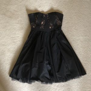 Black strapless dress